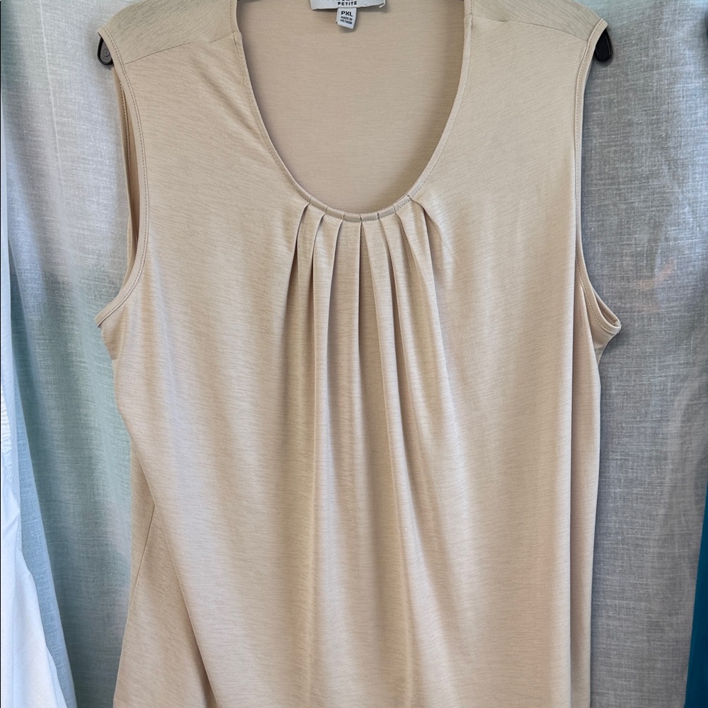 Southern Lady Cream Sleeveless Blouse